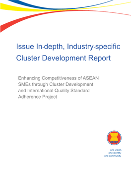 Issue In-Depth, Industry-Specific Cluster Development Report