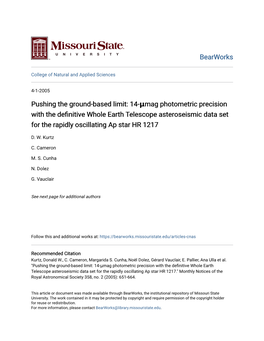 14-Μmag Photometric Precision Pushing the Ground-Based Limit