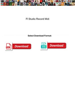 Fl Studio Record Midi
