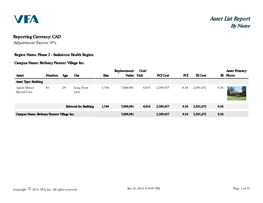 Asset List Report by Name