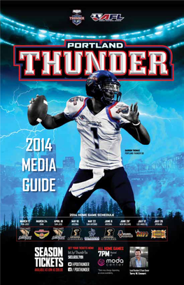 2014 Portland Thunder Media Guide