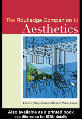 The Routledge Companion to Aesthetics Routledge Companions to Philosophy