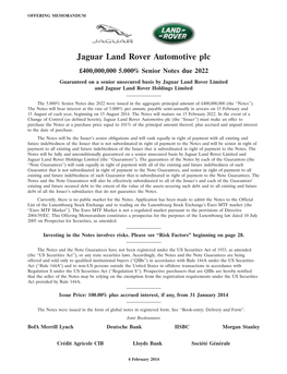 Jaguar Land Rover Automotive