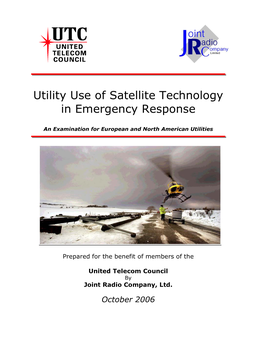 Utility Use of Satellite Technology in Emergency Response