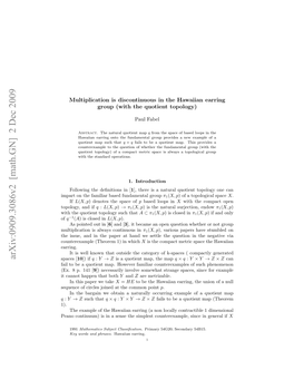 Multiplication Is Discontinuous in the Hawaiian Earring Group (With The