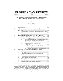 FLORIDA TAX REVIEW Volume 15 2014 Number 4