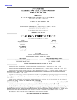 REALOGY CORPORATION (Exact Name of Registrant As Specified in Its Charter)