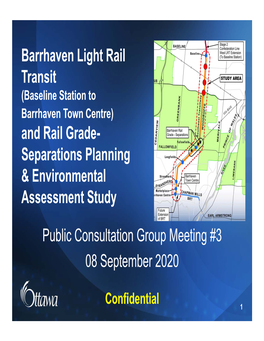 Barrhaven Light Rail Transit and Rail Grade