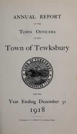 Town of Tewksbury Annual Report