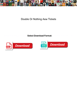 Double Or Nothing Aew Tickets