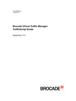 Brocade Virtual Traffic Manager: Trafficscript Guide