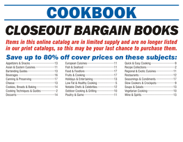 Closeout Bargain Books