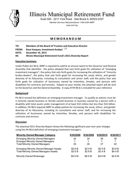 2011 Annual Diversity Report