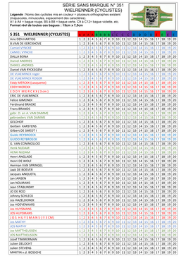 S 351 Wielrenner (Cyclistes)