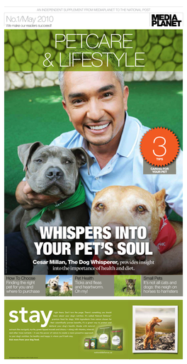 No.1/May 2010 We Make Our Readers Succeed! Petcare & Lifestyle