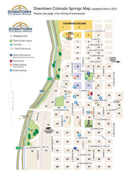 Downtown Colorado Springs Map Updated March 2021