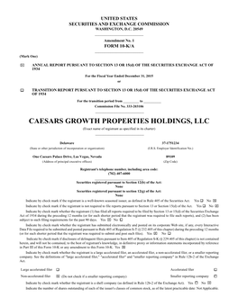 CGPH-2015 Q4 Form 10-K/A