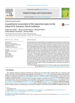 A Quantitative Assessment of the Vegetation Types on the Island of St