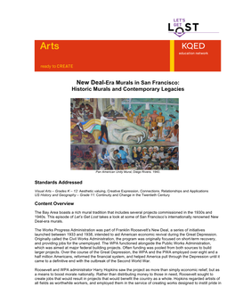 New Deal-Era Murals in San Francisco: Historic Murals and Contemporary Legacies