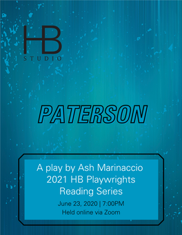 A Play by Ash Marinaccio 2021 HB Playwrights Reading Series