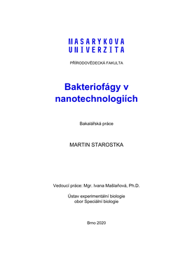 Bakteriofágy V Nanotechnologiích