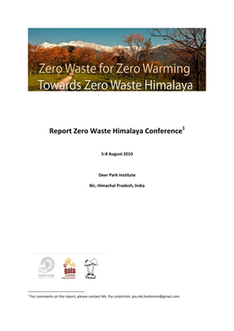 Report Zero Waste Himalaya Conference1