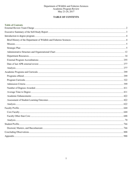 Deparmtne of Wildife and Fisheries Self-Study 2017