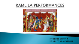 Ramlila Performances