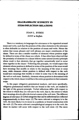 Diagrammatic Iconicity in Stem-~Ecdon Relations