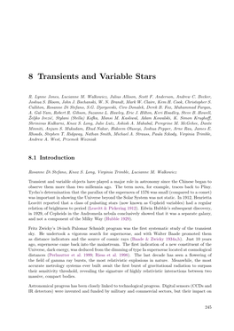 Chapter 8, the Transient and Variable Universe