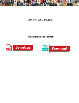 Gem Tv Usa Schedule Feastrex