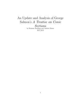 An Update and Analysis of George Salmon's a Treatise on Conic