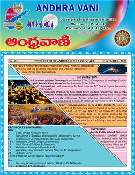 Andhra Vani - November 2020 Conference Appointments Between 30Th Apr, 2020 –10Th Oct, 2020