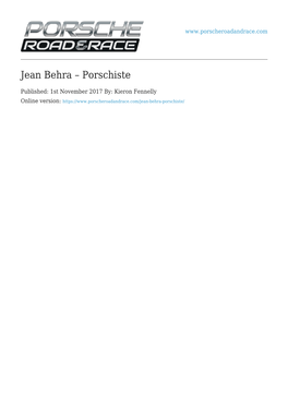 Jean Behra – Porschiste