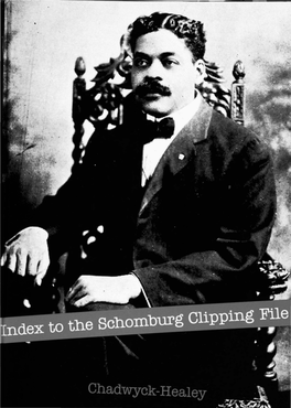 Schomburg Index.Pdf