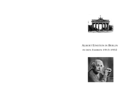 Albert Einstein in Berlin in Den Jahren 1913-1932