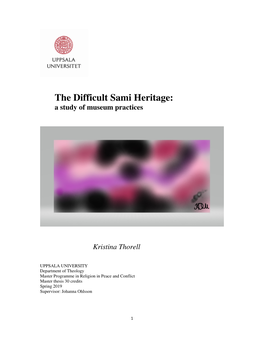 The Difficult Sami Heritage: a Study of Museum Practices