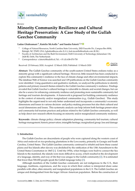 A Case Study of the Gullah Geechee Community