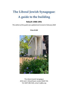 The Liberal Jewish Synagogue: a Guide to the Building