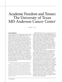 University of Texas MD Anderson Cancer Center1