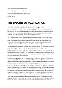 The Spectre of Foxification