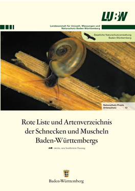 Rote Liste Und Artenverzeichnis Der Schnecken Und Muscheln Baden-Württembergs