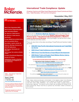 International Trade Compliance Update