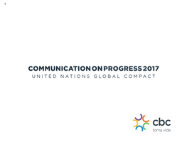 Communication on Progress 2017 United Nations Global Compact 2