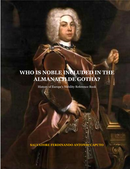 Who Is Noble Included in the Almanach De Gotha?