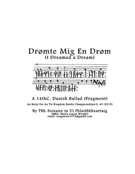 Drømte Mig En Drøm (I Dreamed a Dream)