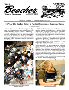 16-Year-Old Grahm Bailey a Musical Success at Grammy Camp