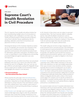 Supreme Court's Stealth Revolution in Civil Procedure