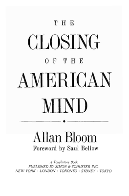 Closing American Mind