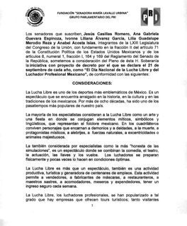 Los Senadores Que Suscriben, Jesús Casillas Romero, Ana Gabriela